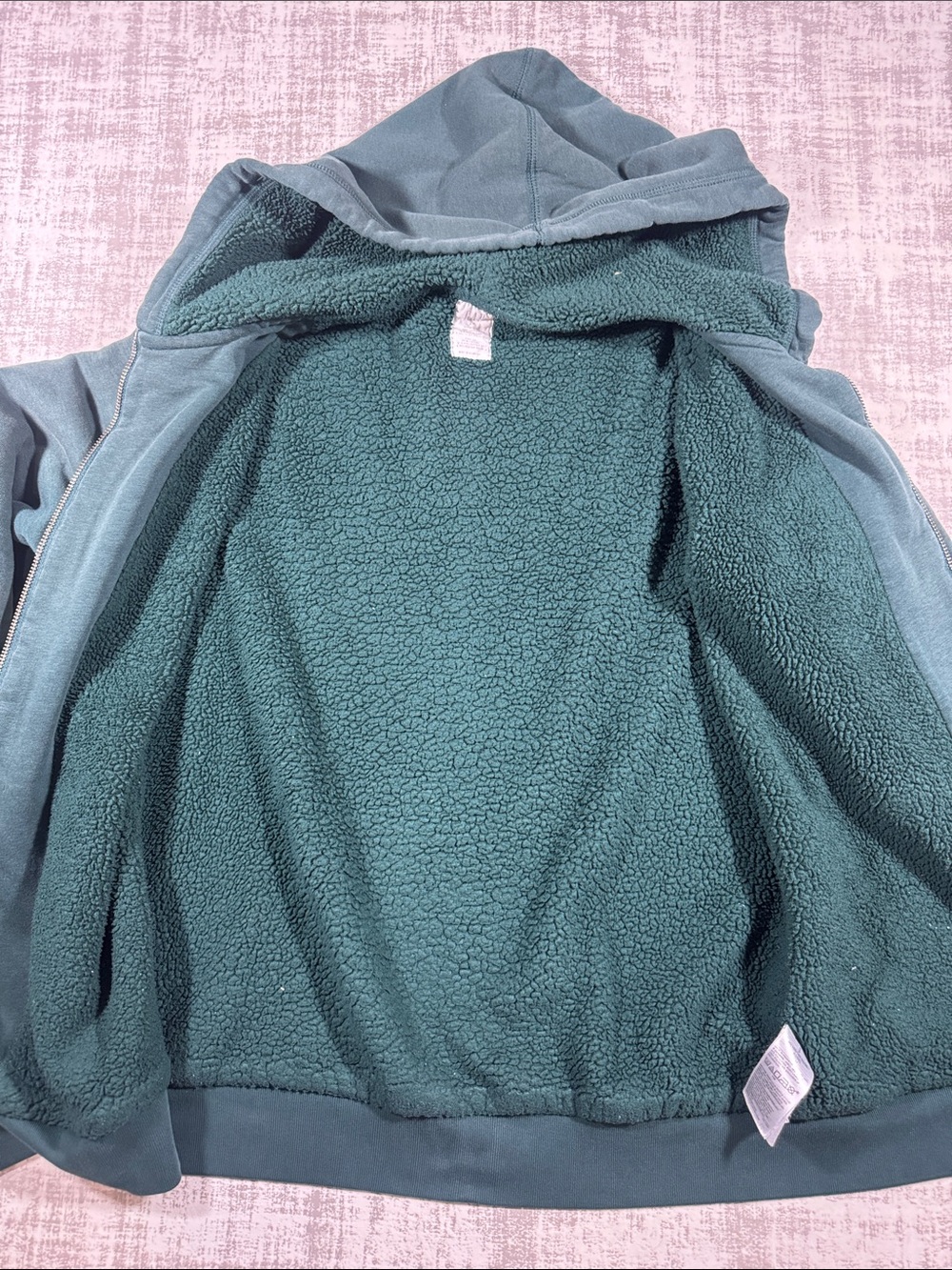 GAP Teal Hooded Full-Zip Jacket with Logo 25X20.5 PTP SZ S UNISEX *Read descript - Picture 10 of 13